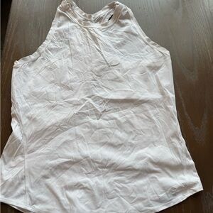 Lululemon Athletica White Sleeveless Mandarin Collar Tank Top